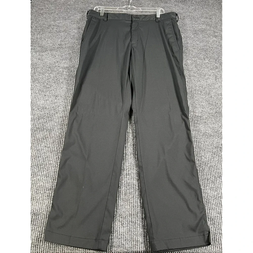 Nike Golf‎ Pants Mens 34x32 Black Chino Outdoor Casual Dri Fit Lightweight